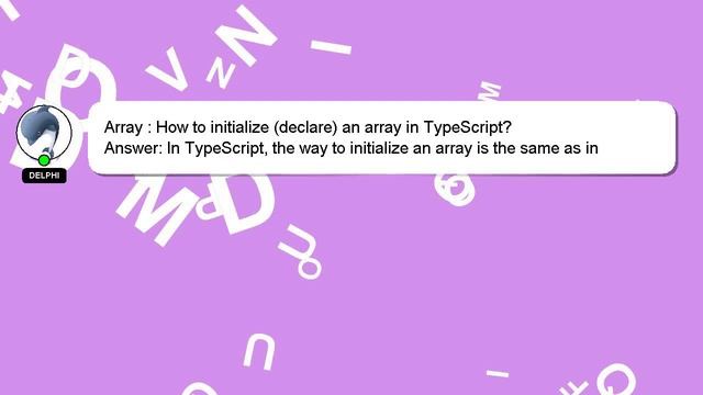 Array : How to initialize (declare) an array in TypeScript? смотреть онлайн
