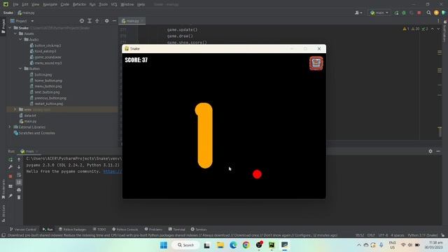 Simple Games with Python | Game 2: Snake смотреть онлайн
