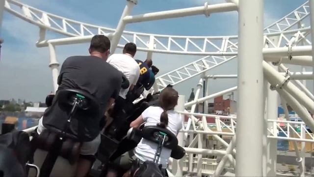 Steeplechase Roller Coaster Onride POV Luna Park Scream Zone Coney Island New York смотреть онлайн