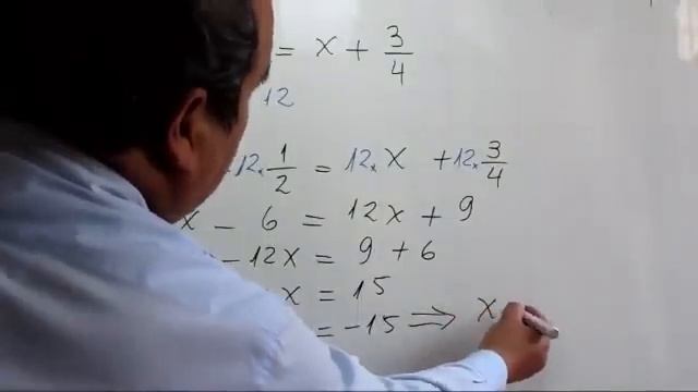 Ecuaciones de primer grado con fracciones - Ejercicio 4 смотреть онлайн