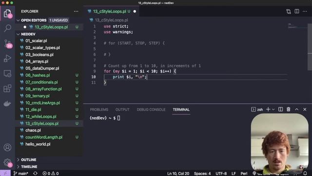perl5 #15: C-Style for Loops // C for loops in perl смотреть онлайн