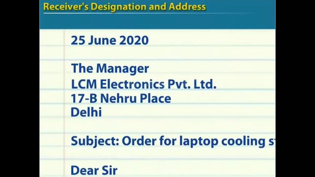 Formal Business Letter - Placing An Order - Comprehensive English Grammar - Writing Skills