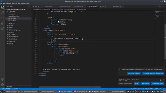 Simple Discord Bot Dashboard with Flask - Part 2 смотреть онлайн