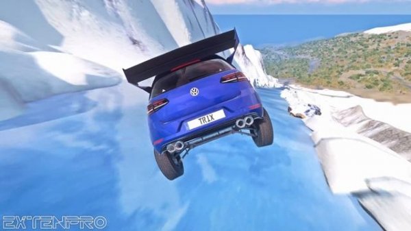 Icy Road Slippery Slope - BeamNG drive