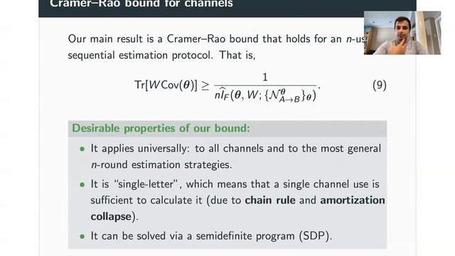 RLD Fisher Information Bound for Multiparameter Estimation of Quantum Channels - TQC 2021 смотреть онлайн