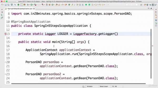 6  Step 15   Complex Scope Scenarios of a Spring Bean   Mix Prototype and Singleton