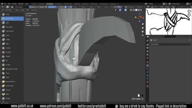 Axe - Detailed Game Objects - P7 - SCULPTING intricate shapes смотреть онлайн