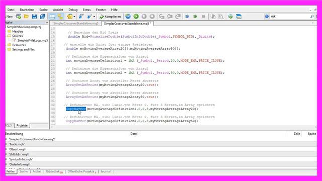 MQL5 TUTORIAL DEUTSCH - SIMPLER CROSSOVER TRADING ROBOT смотреть онлайн