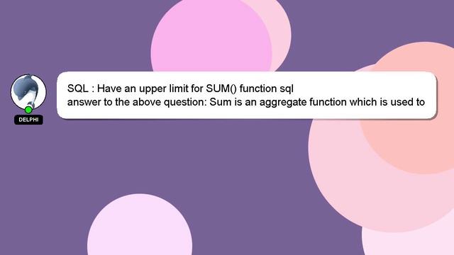 SQL : Have an upper limit for SUM() function sql смотреть онлайн