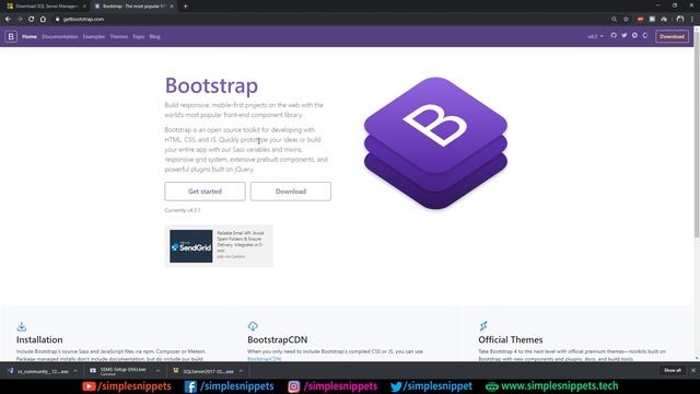 Installing Visual Studio 2019 & MS SQL Express 2017 | Setting up Bootstrap, Fontawesome & Datatable смотреть онлайн