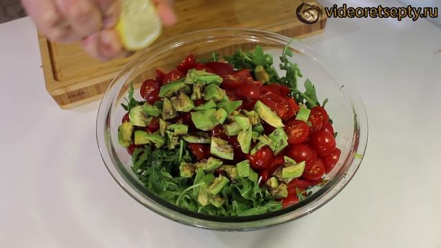 Салат овощной с гранатовым соусом / Vegetable salad with pomegranate sauce | Видео Рецепт смотреть онлайн