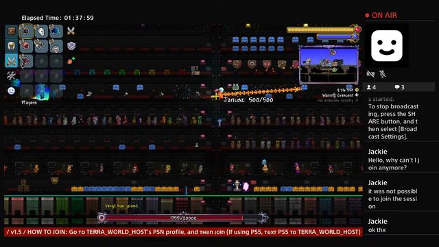 (LIVE) / PS4 / Ultimate All Items World 1.4.4 / 24/7 / SERVER 1 / Terraria / смотреть онлайн