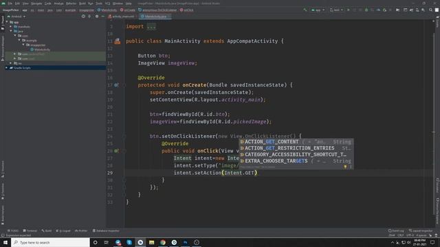 Image Picker Android || Pick image from Gallery Android Tutorials смотреть онлайн
