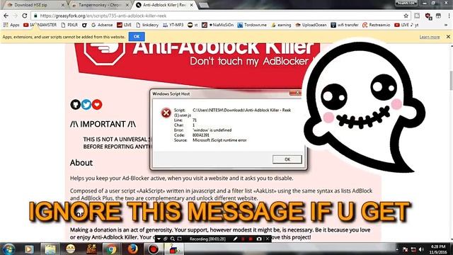 HOW TO BYPASS ADBLOCK DETECTION / DISABLE ADBLOCK MESSAGE FROM BROWSER - WORKING 100% - (2018) смотреть онлайн