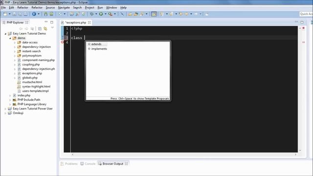 Exception Handling - PHP Tutorial смотреть онлайн
