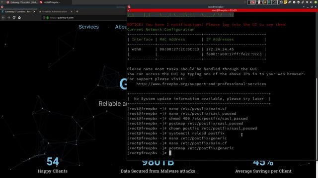 FreePBX 14 - Email Notifications Configuration (SMTP Via Postfix)