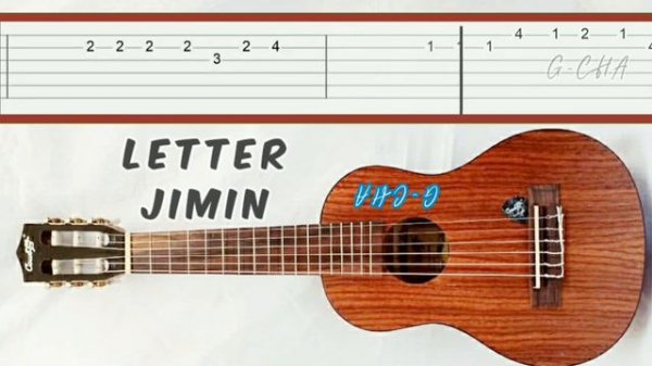 Letter Jimin Slow Easy Melody Fingerpicking Guitar Tabs Tutorial