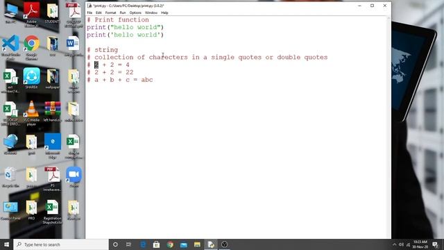 Python Print function and string смотреть онлайн