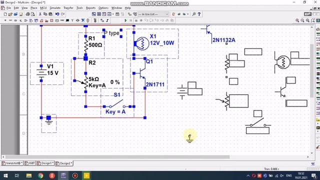 NPN & PNP Transistor Multisim
