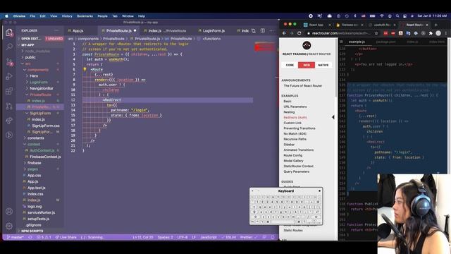 React JS Tutorial - 04 PROTECTED ROUTE - How to make a private route смотреть онлайн