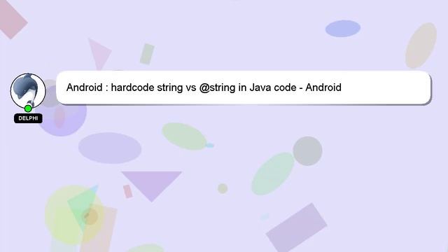 Android : hardcode string vs @string in Java code - Android смотреть онлайн