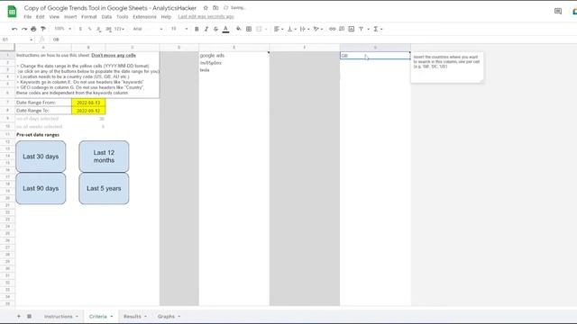 Exporting Google Trends data into Google Sheets (unlimited number of keywords) смотреть онлайн