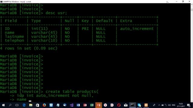 Создание базы данных MY SQL.mp4 смотреть онлайн