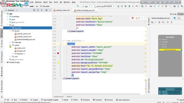 Implementing Bottom Sheet Dialogs in Android Studio || Bottom Sheet Dialog Java || RSM Developer смотреть онлайн
