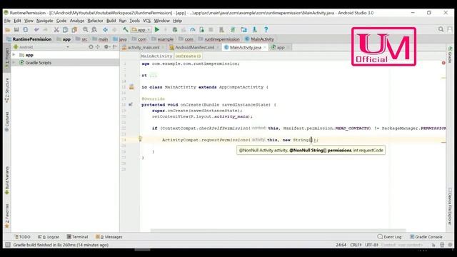 Android Studio Tutorial | Runtime Permissions in Android Studio смотреть онлайн