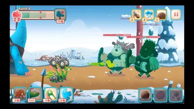 DINO BASH Dinosaur Army vs Caveman Defense Games Level 66 смотреть онлайн