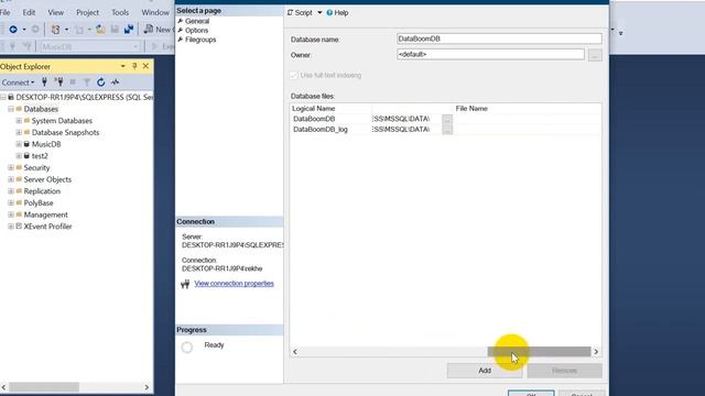 SQL DDL CREATE DATABASE в интерфейсе SSMS + создаем скрипт базы данных смотреть онлайн