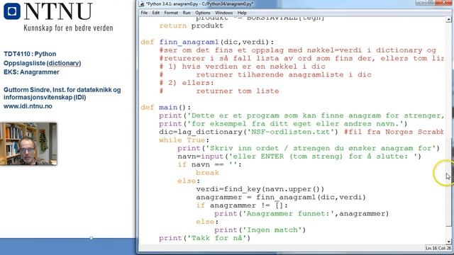 Python dictionary EKS anagrammer смотреть онлайн