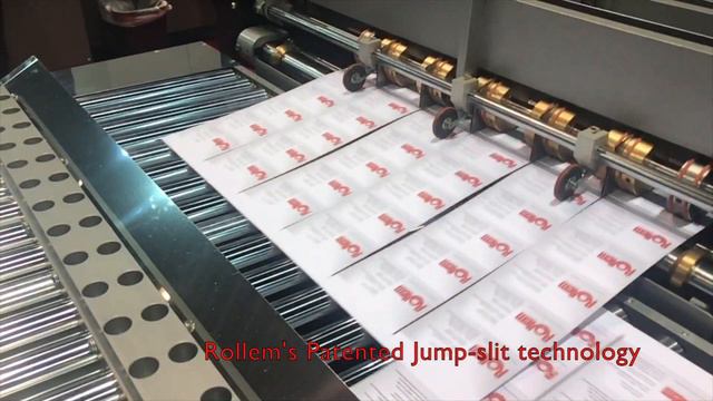 Rollem Rollaway 2-directional Rollaway Slitting System W/ CP Bourg Feeder Producing Business Cards