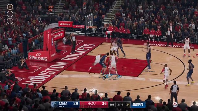 NBA LIVE 19 Memphis Grizzlies vs Houston Rockets PS4 Gameplay смотреть онлайн