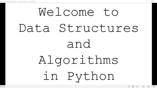 Welcome to Data Structures and Algorithms in Python смотреть онлайн
