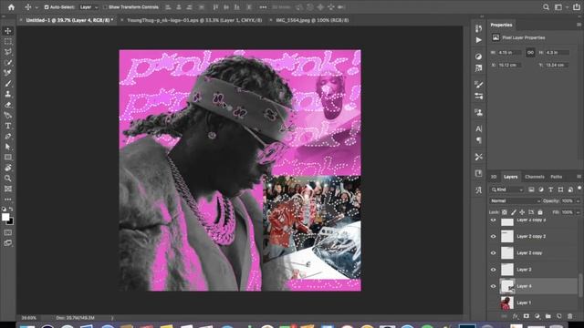 PUNK Cover Art Design | Photoshop Tutorial | Young Thug | No Kizzy | Speed Art смотреть онлайн