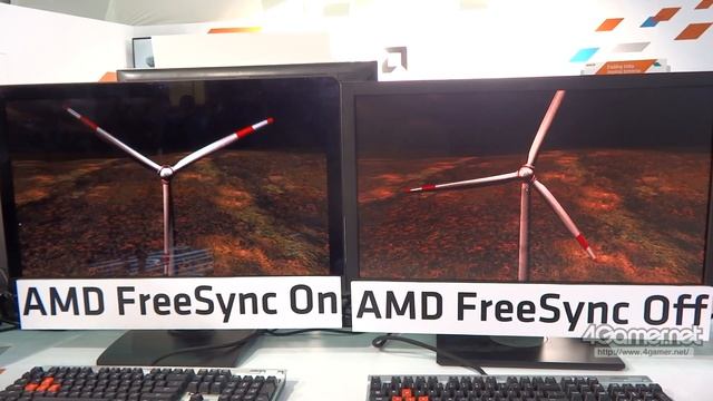 AMDブースにあったFreeSync（Adaptive-Sync）デモ смотреть онлайн
