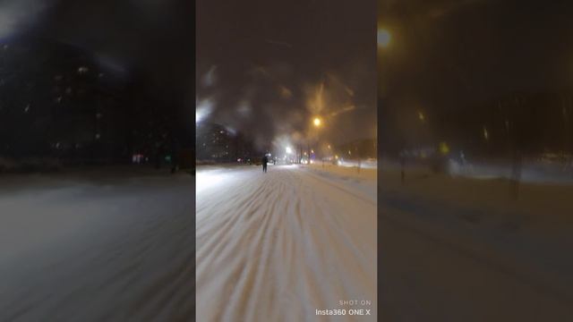 Вечерний зимний Магнитогорск Пробежка по бульвару инста 360 смотреть онлайн