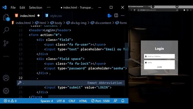 Criando uma Página de Login com [ HTML & CSS ] смотреть онлайн