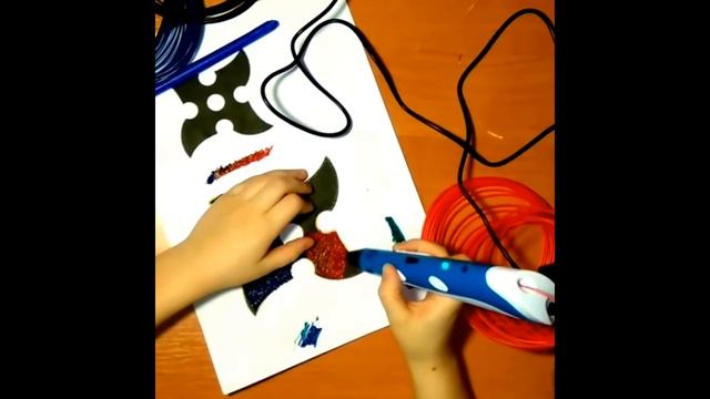 Shuriken made of 3 d handle manual work.Сюрикен сделанный 3 д ручкой ручная работа. смотреть онлайн