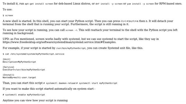 Unix & Linux: How to keep a python script running when I close putty? (3 Solutions!!) смотреть онлайн