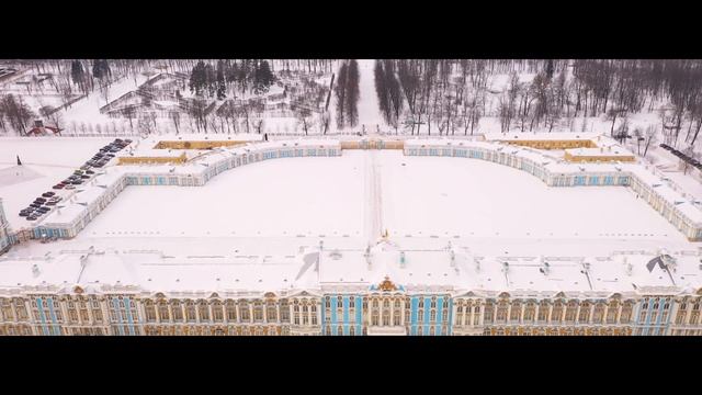 Екатерининский дворец в Пушкине, Санкт-Петербург | Catherine Palace Saint-Petersburg | Аэросъёмка смотреть онлайн