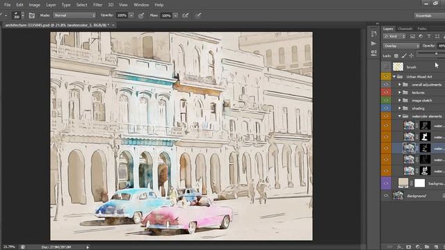 Photoshop Tutorial | Urban Mixed Art Photoshop Action Tutorial смотреть онлайн