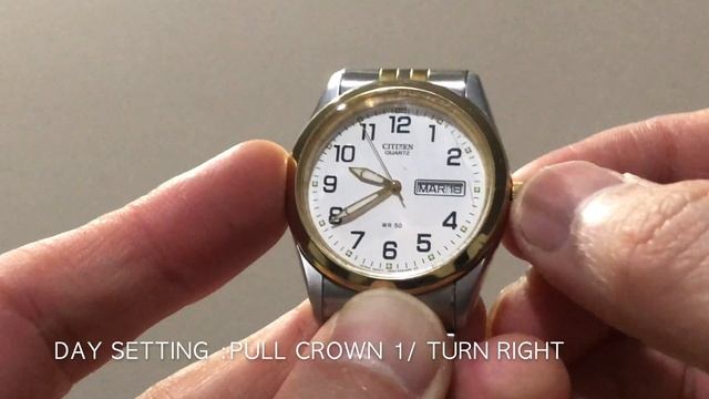 How To Set Time Day and Date - Citizen Watch WR50 Quartz Movement смотреть онлайн