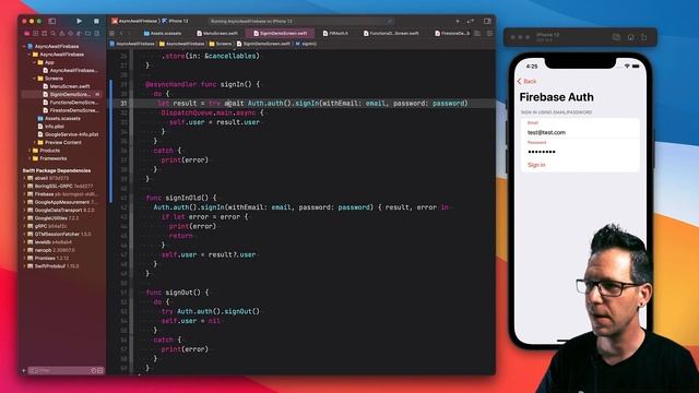 Using async/await with Firebase смотреть онлайн