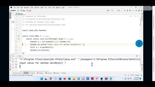 OOP: C2 import java.util.Scanner; Console input nextInt(); смотреть онлайн