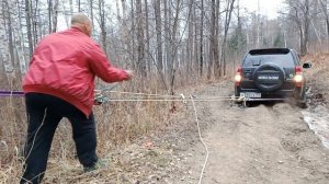 Ручная лебедка Калибр 4 т. Сможет вытащить Эскудо?