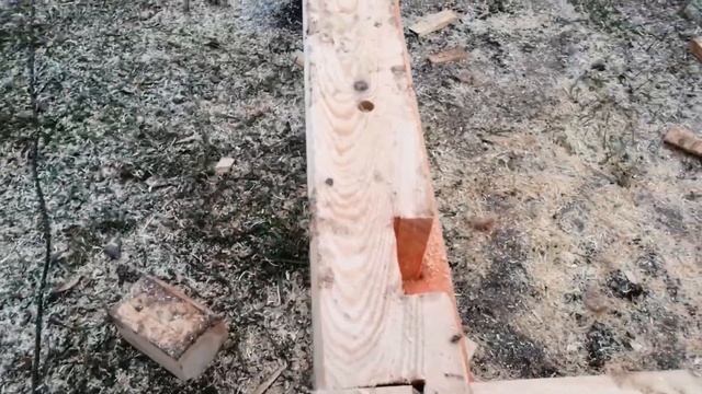 Дом из бруса , третий день стройки. смотреть онлайн