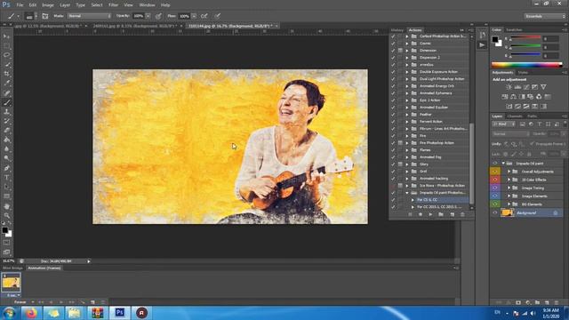 Oil Paint Photoshop Action - แต่งภาพให้เหมือนภาพวาดสีน้ำมัน смотреть онлайн