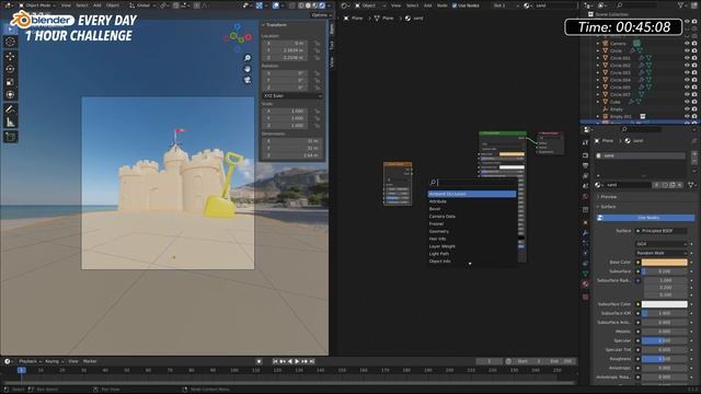 Beach Vacation in Blender - Blender Every Day #133 смотреть онлайн